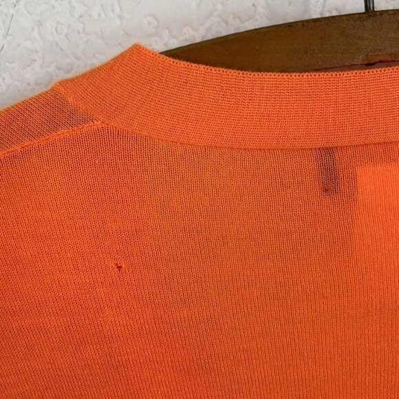 Ralph Lauren Purple Label Orange Cardigan - Picture 6 of 7
